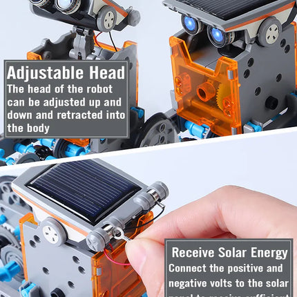 DIY 12-in-1 Science Solar Powered STEM Robot Toys