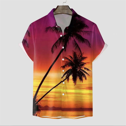 Men Beach Vibe Palm Tree 3D Summer Beach Shirts