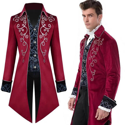 Men Medieval Tuxedo Steampunk Vintage Prince Costume - Mad Fly Essentials