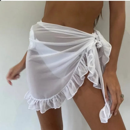 Mini Skirt Women Solid Bikini Cover-Up Beach Wrap Skirt - Mini Skirt - Swimmers Liket - Mad Fly Essentials
