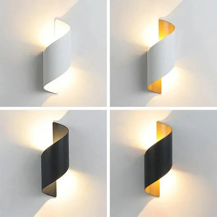 LED Wall sconce Modern Nordic Spiral Indoor Outdoor Lamp - LED Wall Sconce - Sternlicht - Mad Fly Essentials