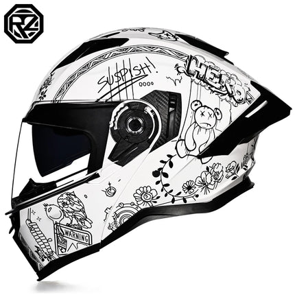 Motorcycle Helmet Orz full Face DOT Tribal Helmet - Motorcycle Helmet - Kemimoto - Mad Fly Essentials