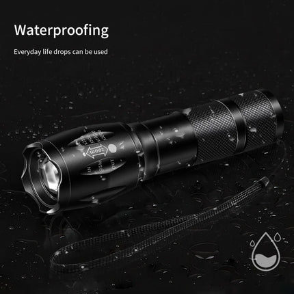 LED Flashlight Waterproof Tactical USB Flashlight - LED Flashlight - Superfire - Mad Fly Essentials