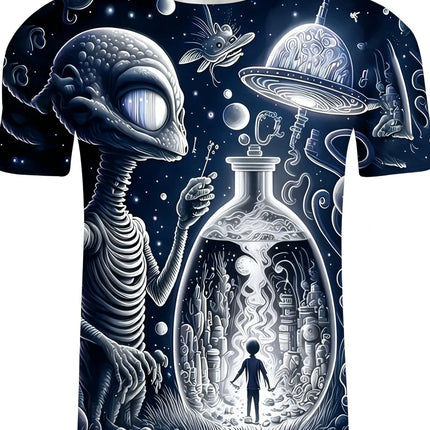 Shirt 3D Alien Invasion Graphic Streetwear Tee - Shirt - Occa - Mad Fly Essentials