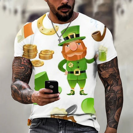Men's Casual 3D Green St Patrick Shirts