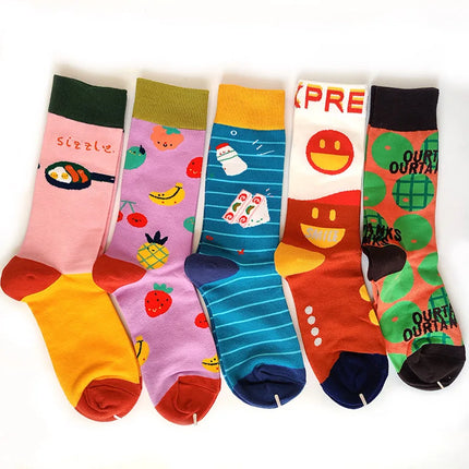 Socks Women Cute Cartoon 4pair Fashion Long Footwear - Socks - Vogul - Mad Fly Essentials