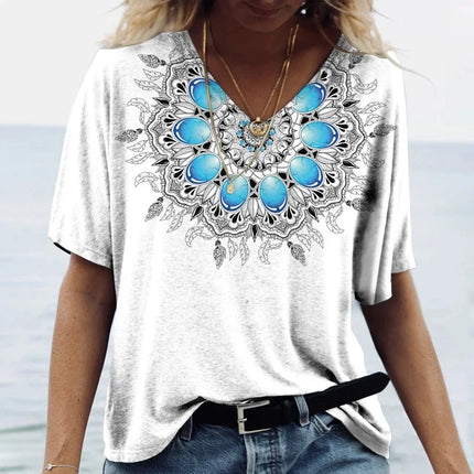 Shirt Women Vintage Sun-Moon Plus Short Tee - Shirt - Dream Girl - Mad Fly Essentials