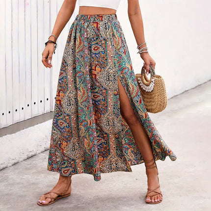Skirt Women Summer Bohemian Long A-Line Holiday Skirt - Skirt - Boho Queens - Mad Fly Essentials