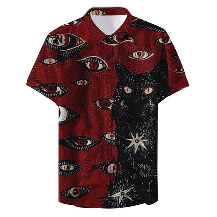 Hawaiian Shirt Men 3D Cat Vintage Astrology Tee - Hawaiian Shirt - Trendsetter - Mad Fly Essentials