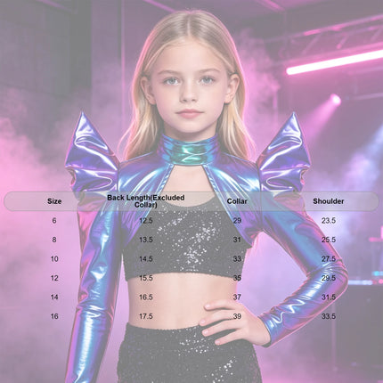 Girl Seasonal Wear Metallic Shrug Shoulder Costume Set - Girl Seasonal Wear - IIXPIN - Mad Fly Essentials