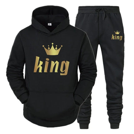 Tracksuit Men Women White Black King Queen Tracksuit Set - Tracksuit - Vipol - Mad Fly Essentials