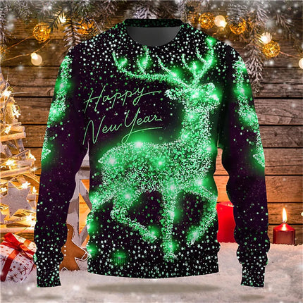 Men Long-Funny Christmas 3D Casual Sweater