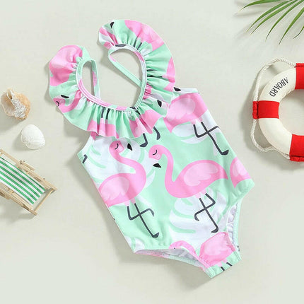 Baby Girl's Flamingo Animal Print Swimsuit - Kids Shop Mad Fly Essentials