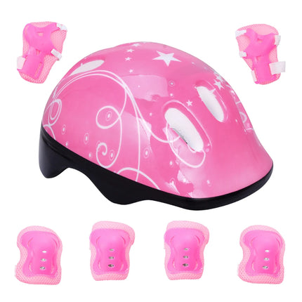 Girls Pink Protective Safety Cycling Helmet Kit
