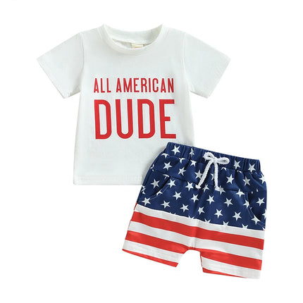 Clothing Set Boy Independence Day Toddler American Outfits - Clothing Set - Canrulo - Mad Fly Essentials