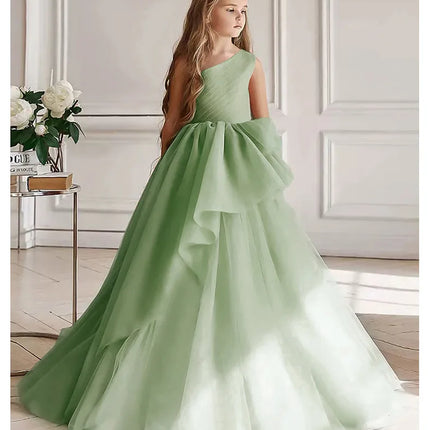 Princess Dress Girls Embroidery White Lace Bridesmaid Evening Dress - Princess Dress - NNJXD - Mad Fly Essentials