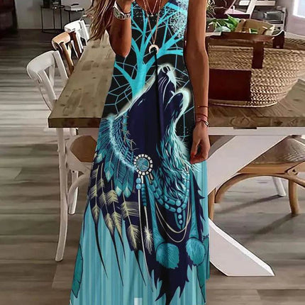 Women 3D Summer Bohemian Maxi Dress - Mad Fly Essentials