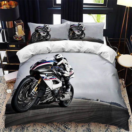Space Kids Room Motorcycle Bedding Duvet Set - Mad Fly Essentials