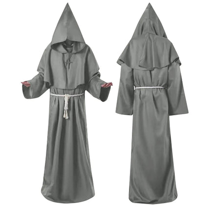 Medieval Monk Hooded Cape Men Costume Wear - Mad Fly Essentials