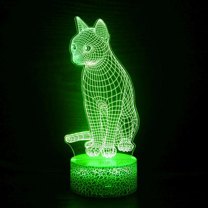LED Night Light 3D Cat 7-Color Night Light - LED Night Light - Sololander - Mad Fly Essentials