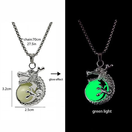Necklace Luminous Kids Gothic Dragon Neck Cord Party Pendant Boy New - Losstower - Necklace - Mad Fly Essentials