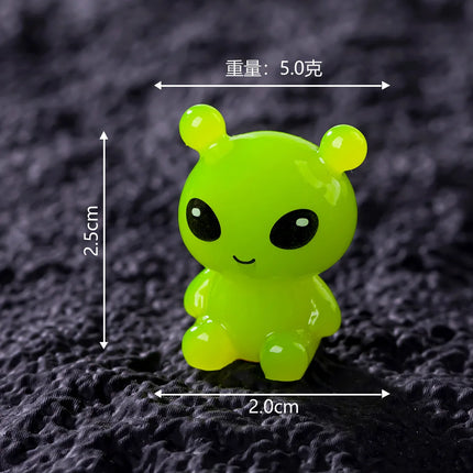Figurine 100pc 3D Resin Mini Luminous Alien DIY Garden Accessories - FIgurine - Lansoon - Mad Fly Essentials