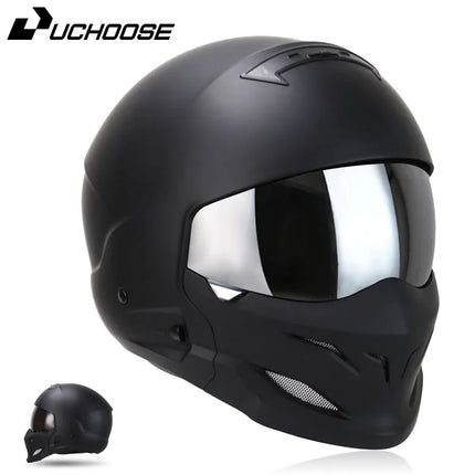 Motorcycle Helmet Half Predator Detachable Multi-purpose Helmet - Motorcycle Helmet - Kemimoto - Mad Fly Essentials
