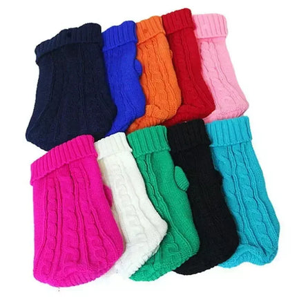 Pet Dog Sweaters Winter Warm Outfit