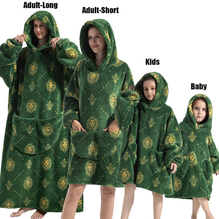 Hoodies Women Family Matching XL Lion Plush Blanket Hoodies - Animal Game - Mad Fly Essentials