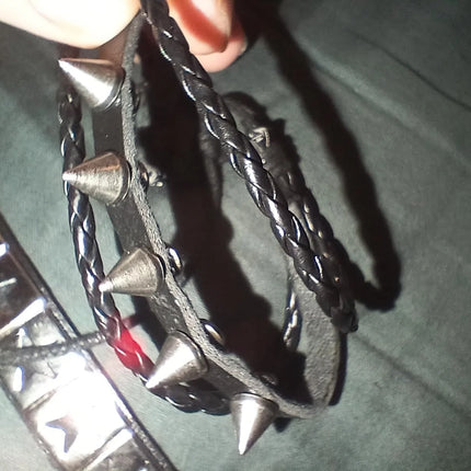 Bracelet Women Fashion Punk Leather Studded Women Accessories - Bracelet - Hobborn - Mad Fly Essentials