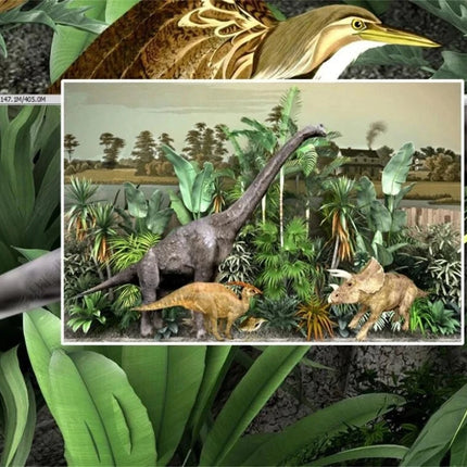 Custom 3D Rainforest Medieval Landscape Mural Wallpaper