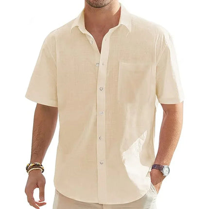 Business Casual Shirt Men Linen Vacation Summer Tops - Business Casual Shirt - Idealism - Mad Fly Essentials