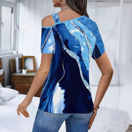 Women Blouse Off-Shoulder Short Summer Casual Top - Women Blouse - Inpetal - Mad Fly Essentials