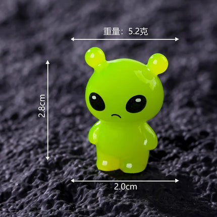 Figurine 100pc 3D Resin Mini Luminous Alien DIY Garden Accessories - FIgurine - Lansoon - Mad Fly Essentials
