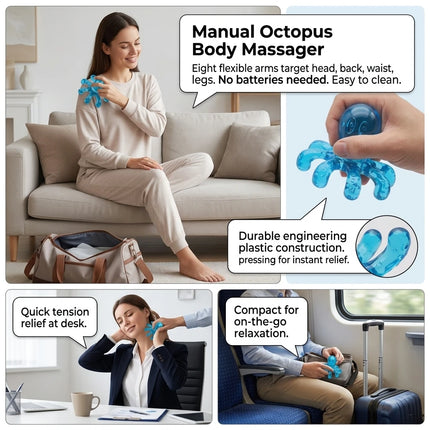 Massager Octopus Shaped Manual Mini Body Massager - Massager - LEIFU - Mad Fly Essentials