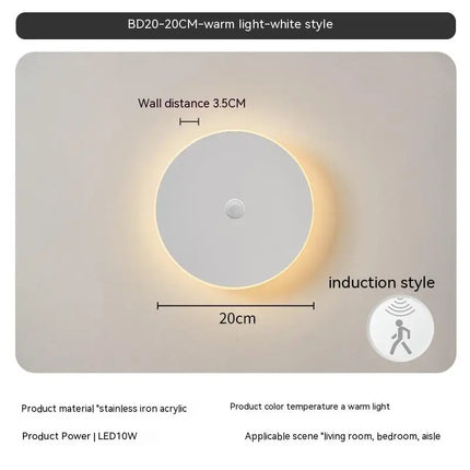 Modern Minimalist Round LED Wall Sconce
