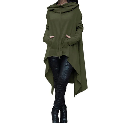 Hoodies Women Fashion Irregular Hem Long Pullover - Hoodies - Adogirl - Mad Fly Essentials