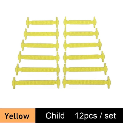 Boys Footwear Silicone Elastic No Tie Shoelaces - Boys Footwear - Basic Gold Yao - Mad Fly Essentials
