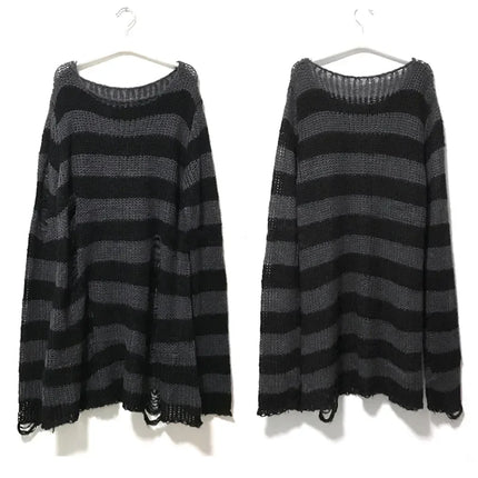 Women Sexy Hollow Long Gothic Punk Sweaters