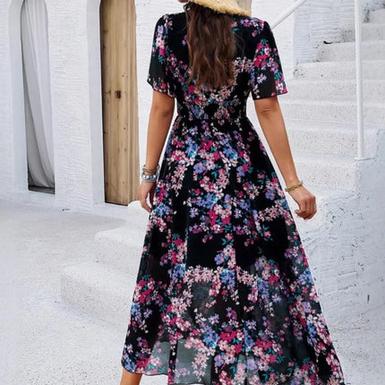 Party Dress Women V-Neck Long Sleeve Plus Dress - Party Dress - FJBK - Mad Fly Essentials