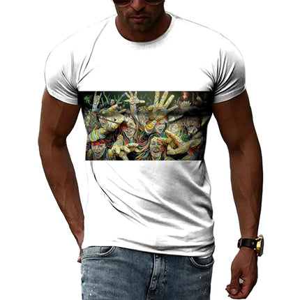 Men Personality 3D Graffiti Graphic Shirts