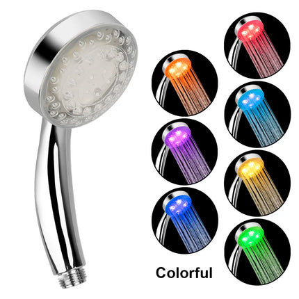 Shower Head Square Ultra-Quiet LED 3-Color Bathroom Decor - Shower Head - Biolomix - Mad Fly Essentials