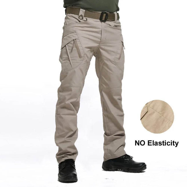 Men Tactical Slim Green Khaki Cargo Pants - Mad Fly Essentials