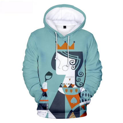Hoodies KING QUEEN Jacket Matching Couple Poker 3D Pullover