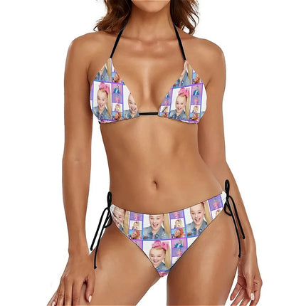 Women Striped Manga 2024 Micro Bikini Swimwear Set