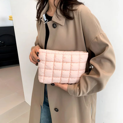 Handbag Women Fluffy Down Argyle Chain Handbag - Handbag - Fantasy Valley - Mad Fly Essentials