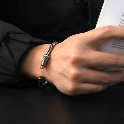 Men Viking Medieval Wolf Norse Bracelet - Mad Fly Essentials