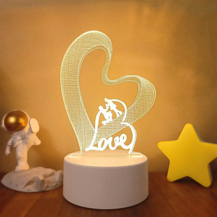 Romantic 3D Illusion LED Night Light - Mad Fly Essentials