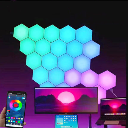 LED Wall Sconce Touch Sensor Hexagonal Quantum Lamp - LED Wall Sconce - YJ Lights - Mad Fly Essentials