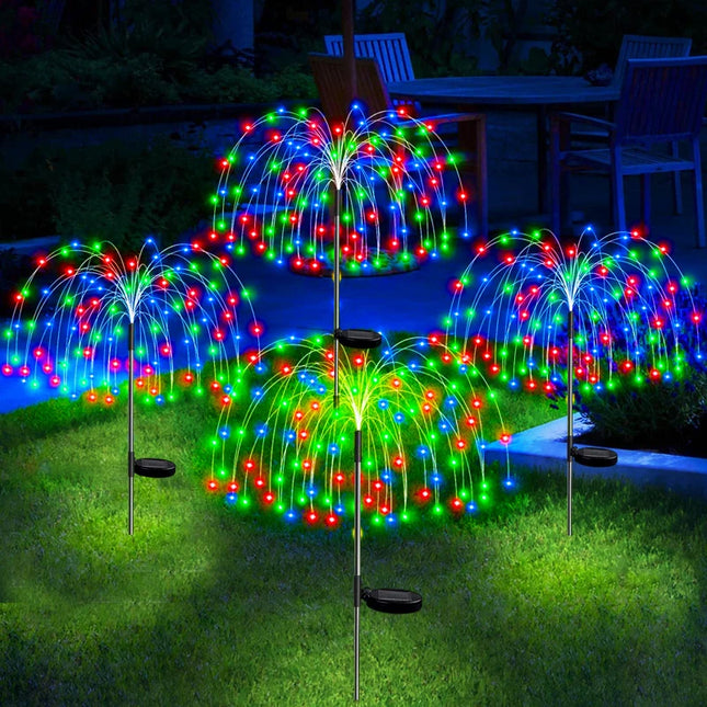 Solar LED Waterproof Fiber-Optic Jellyfish Lawn Lamp